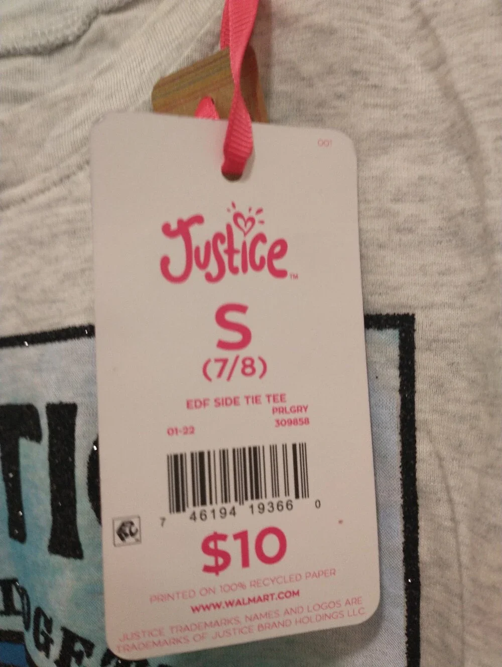 Justice brand girl's Shirt& Short Set  , Girls Size S(7/8)